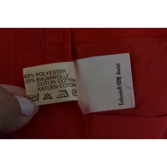 Vintage Red Marco Pecci Polyester-Baumwolle/Cotton‎ Wrap Skirt - Picture 10 of 10